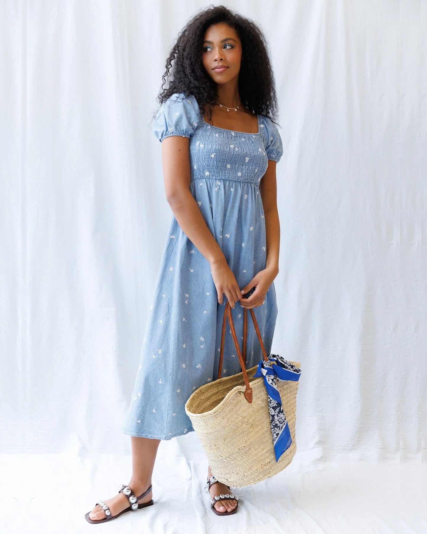 Embroidered Buds Dress