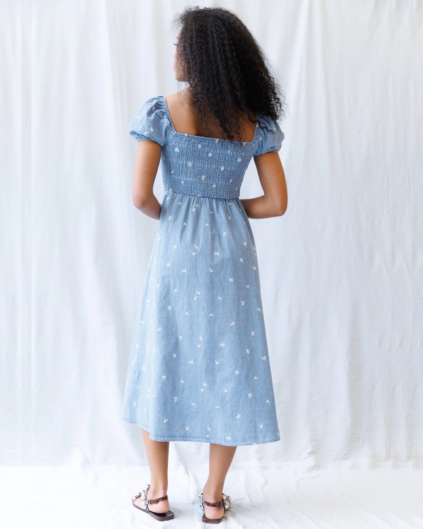 Embroidered Buds Dress