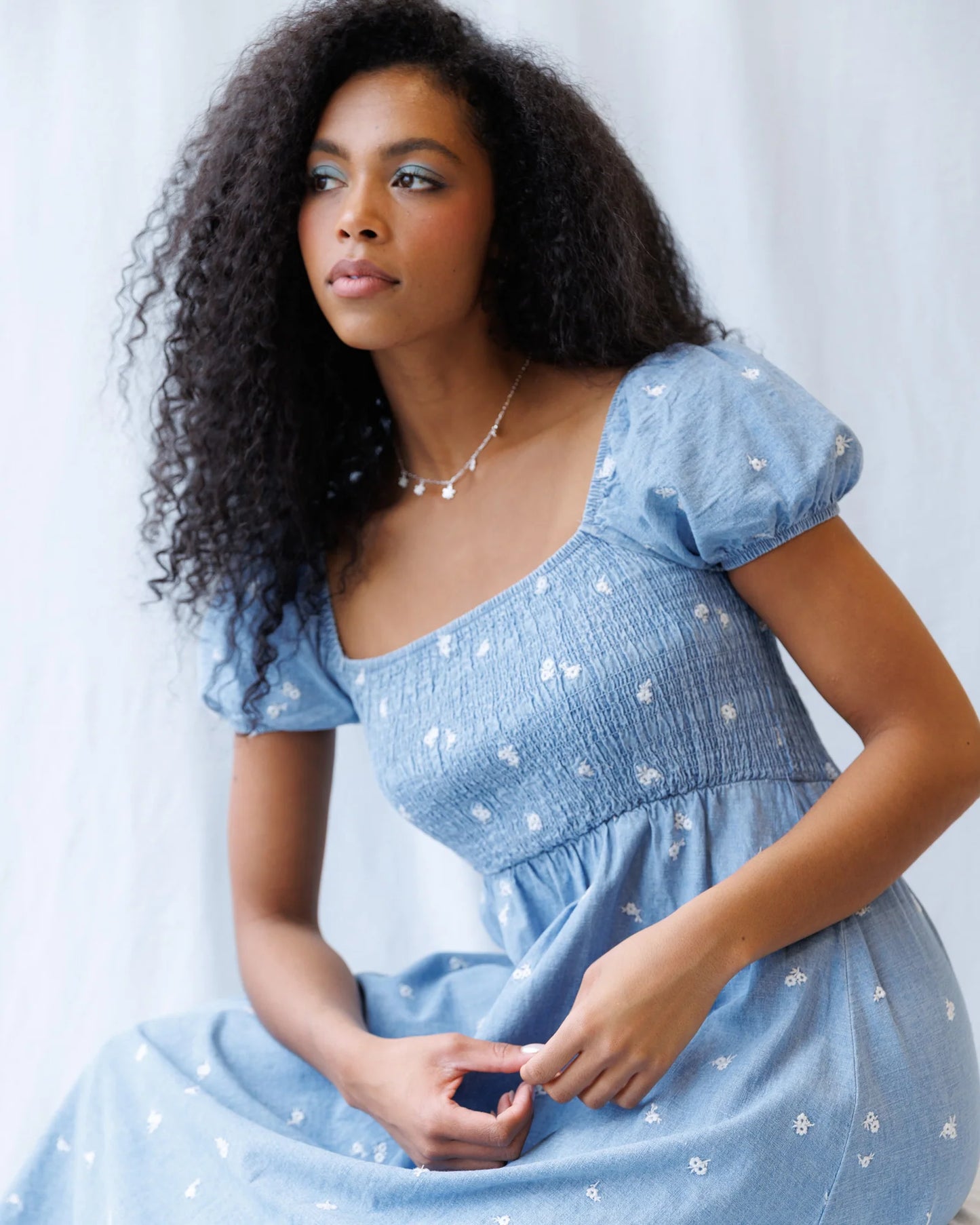 Embroidered Buds Dress